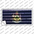 Maine Corrugated Flag Novelty Sticker Decal
