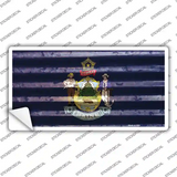 Maine Corrugated Flag Novelty Sticker Decal