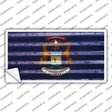 Michigan Corrugated Flag Novelty Sticker Decal