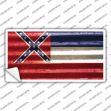 Mississippi Corrugated Flag Novelty Sticker Decal