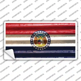 Missouri Corrugated Flag Novelty Sticker Decal