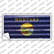 Montana Corrugated Flag Novelty Sticker Decal