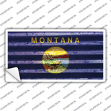 Montana Corrugated Flag Novelty Sticker Decal