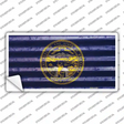 Nebraska Corrugated Flag Novelty Sticker Decal