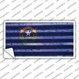 Nevada Corrugated Flag Novelty Sticker Decal