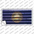 New Hampshire Corrugated Flag Novelty Sticker Decal