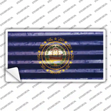 New Hampshire Corrugated Flag Novelty Sticker Decal