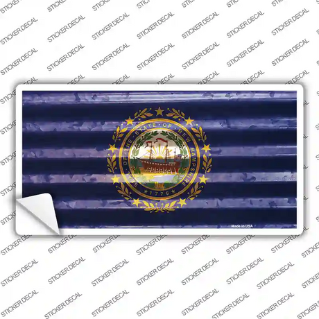New Hampshire Corrugated Flag Novelty Sticker Decal