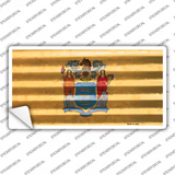 New Jersey Corrugated Flag Novelty Sticker Decal