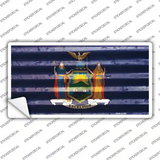 New York Corrugated Flag Novelty Sticker Decal