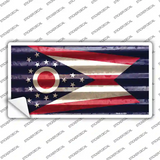 Ohio Corrugated Flag Novelty Sticker Decal