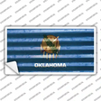 Oklahoma Corrugated Flag Novelty Sticker Decal