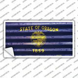 Oregon Corrugated Flag Novelty Sticker Decal