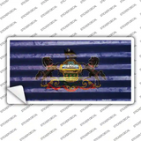 Pennsylvania Corrugated Flag Novelty Sticker Decal