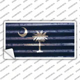 South Carolina Corrugated Flag Novelty Sticker Decal
