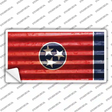 Tennessee Corrugated Flag Novelty Sticker Decal