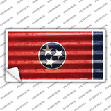 Tennessee Corrugated Flag Novelty Sticker Decal