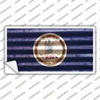 Virginia Corrugated Flag Novelty Sticker Decal