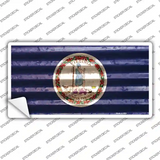 Virginia Corrugated Flag Novelty Sticker Decal