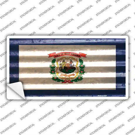 West Virginia Corrugated Flag Novelty Sticker Decal