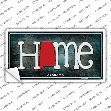 Alabama Home State Outline Novelty Sticker Decal