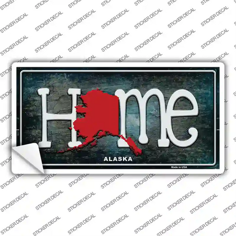 Alaska Home State Outline Novelty Sticker Decal