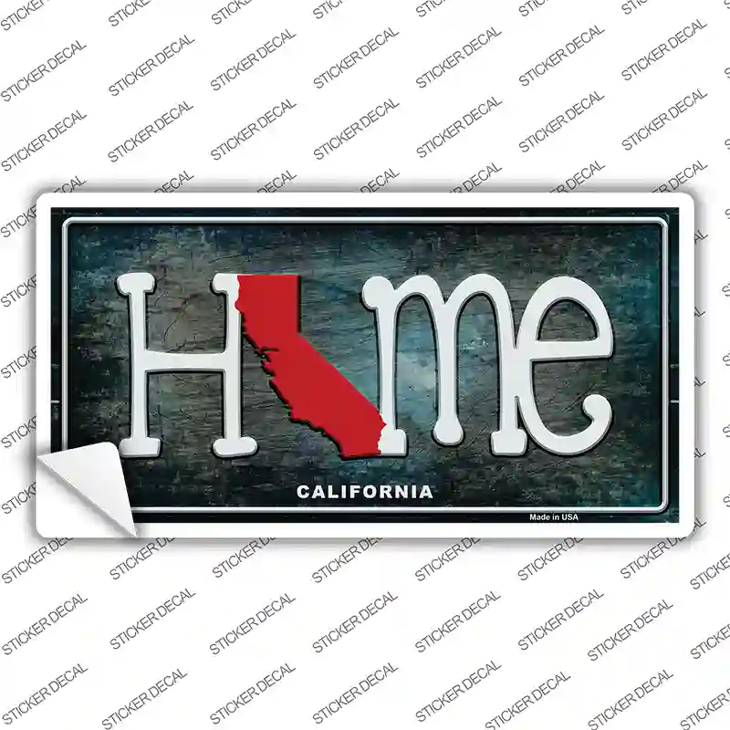 California Home State Outline Novelty Sticker Decal