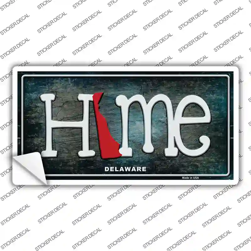 Delaware Home State Outline Novelty Sticker Decal