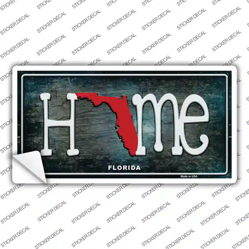 Florida Home State Outline Novelty Sticker Decal
