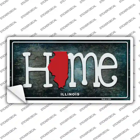 Illinois Home State Outline Novelty Sticker Decal