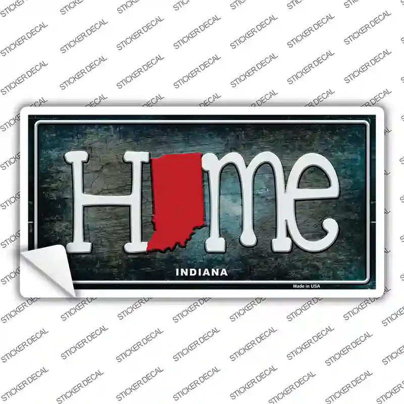 Indiana Home State Outline Novelty Sticker Decal