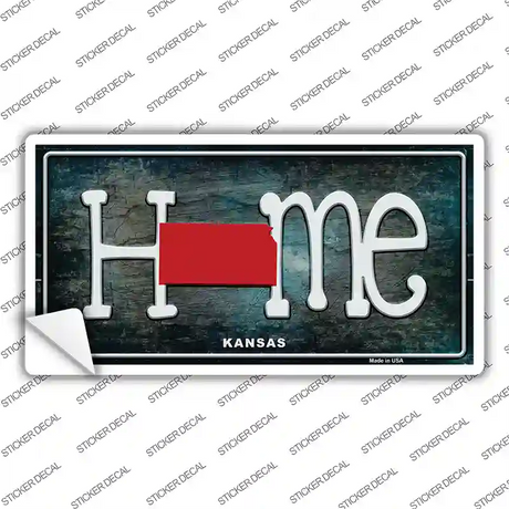 Kansas Home State Outline Novelty Sticker Decal