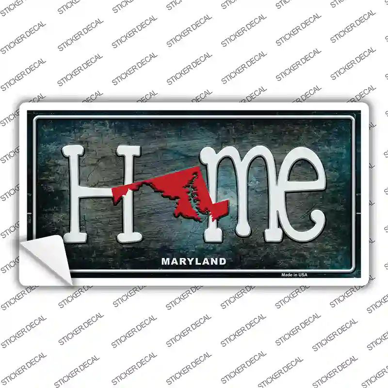 Maryland Home State Outline Novelty Sticker Decal