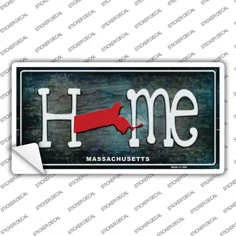Massachusetts Home State Outline Novelty Sticker Decal