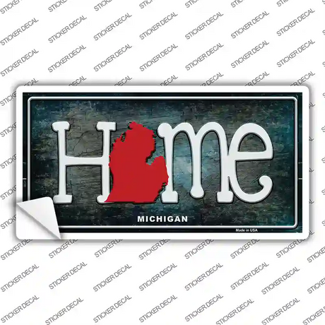 Michigan Home State Outline Novelty Sticker Decal