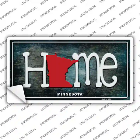 Minnesota Home State Outline Novelty Sticker Decal