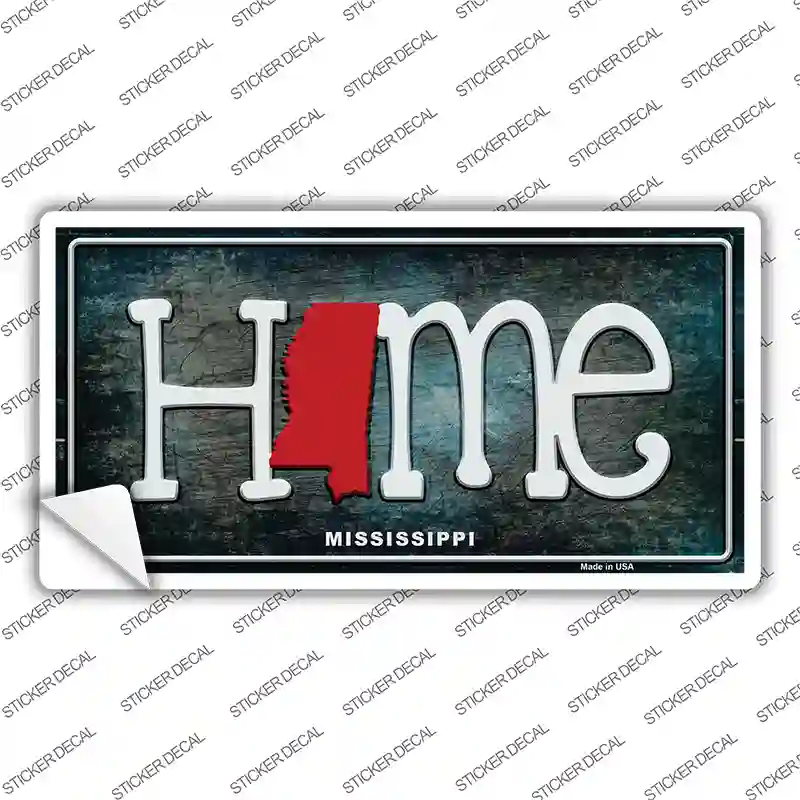 Mississippi Home State Outline Novelty Sticker Decal