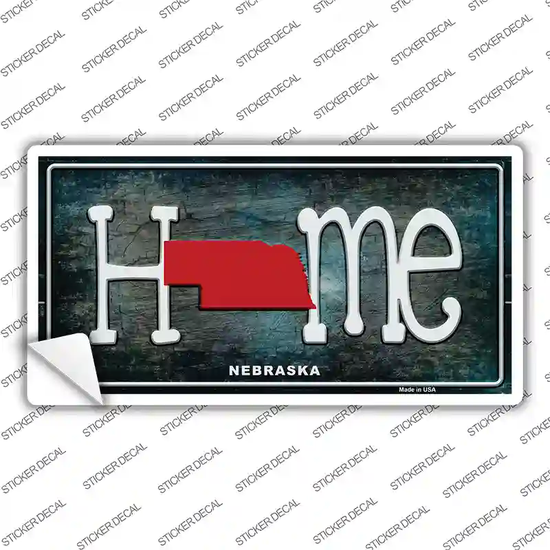 Nebraska Home State Outline Novelty Sticker Decal