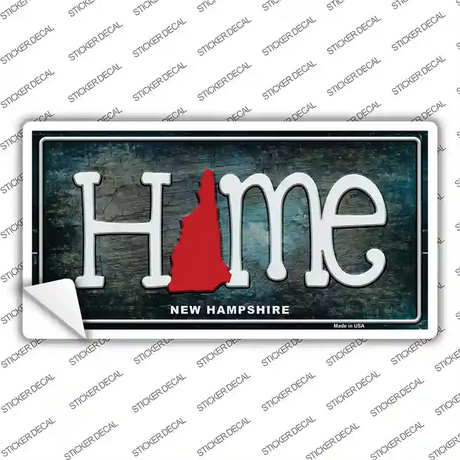 New Hampshire Home State Outline Novelty Sticker Decal