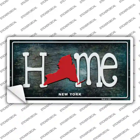 New York Home State Outline Novelty Sticker Decal
