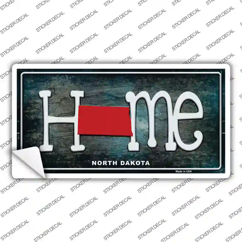 North Dakota Home State Outline Novelty Sticker Decal