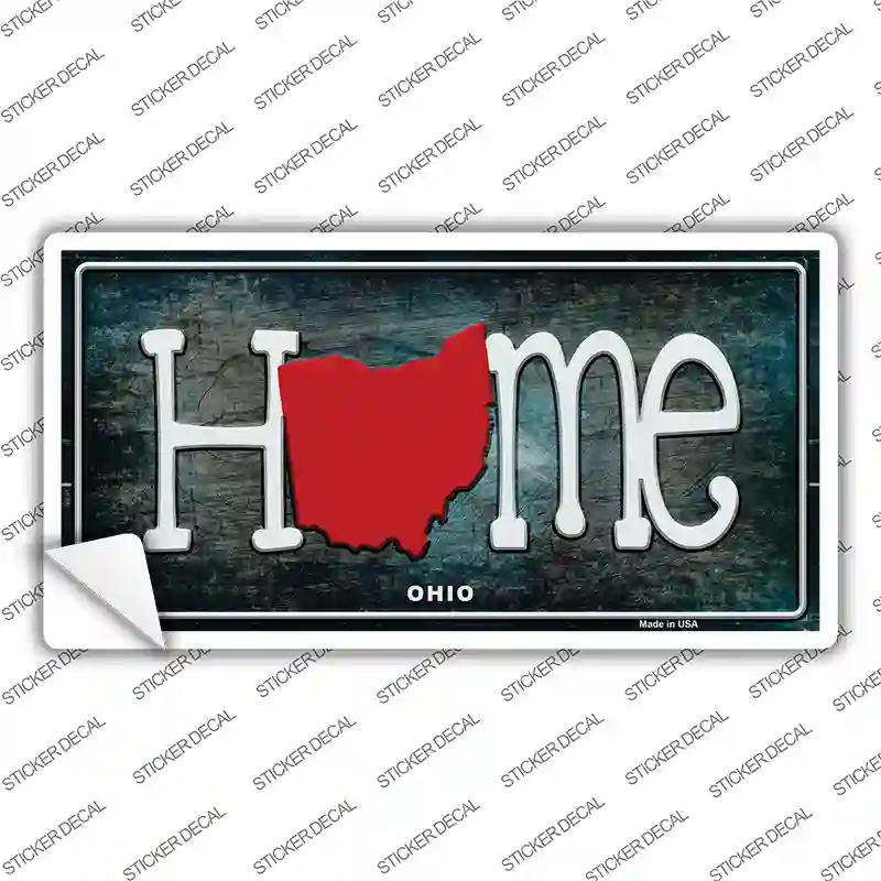Ohio Home State Outline Novelty Sticker Decal