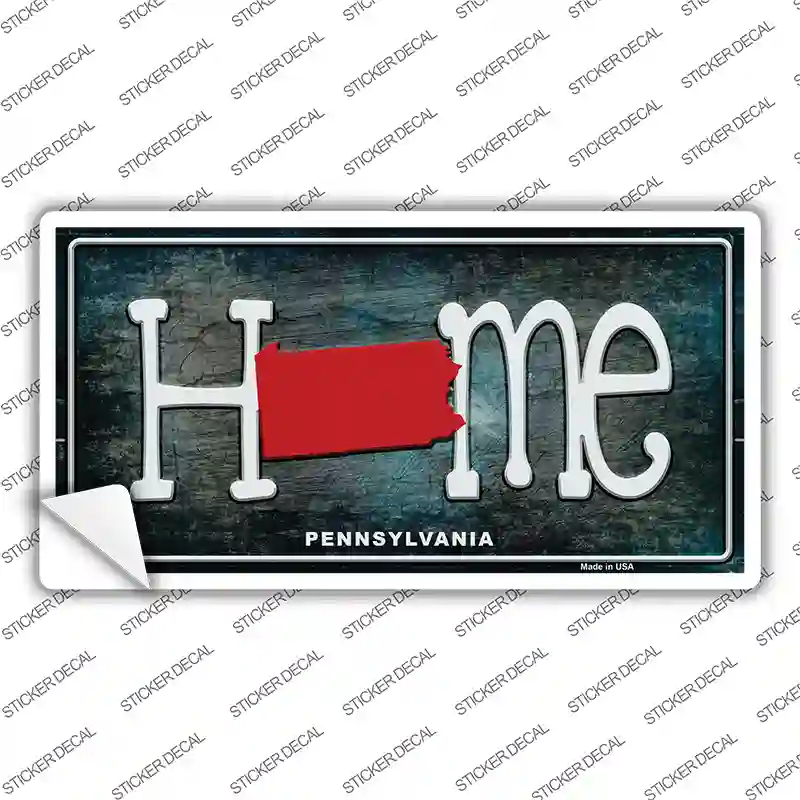 Pennsylvania Home State Outline Novelty Sticker Decal
