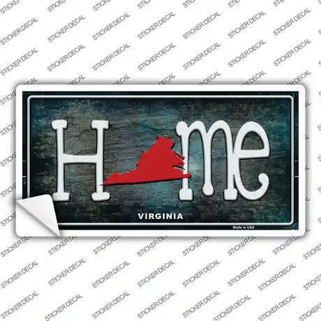Virginia Home State Outline Novelty Sticker Decal
