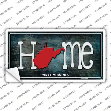 West Virginia Home State Outline Novelty Sticker Decal