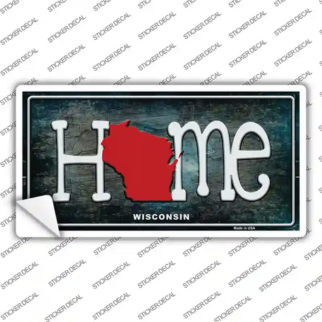 Wisconsin Home State Outline Novelty Sticker Decal