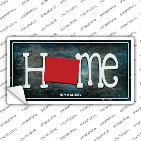 Wyoming Home State Outline Novelty Sticker Decal