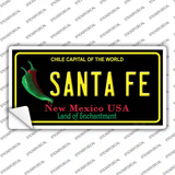 Santa Fe Black New Mexico Novelty Sticker Decal