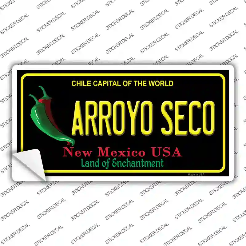 Arroyo Seco Black New Mexico Novelty Sticker Decal