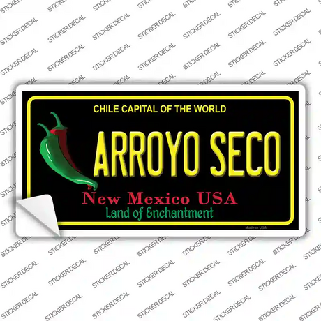 Arroyo Seco Black New Mexico Novelty Sticker Decal